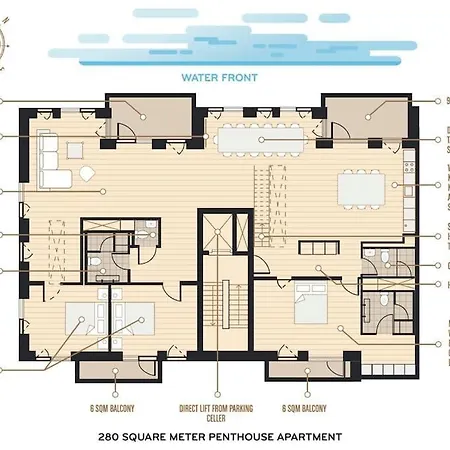 Penthouse W. Private Rooftop At The Waterfront Copenhagen